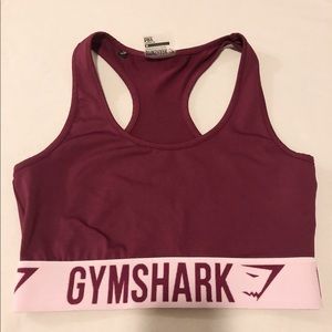 GymShark Fit Sports Bra - Deep Plum/ Chalk Pink